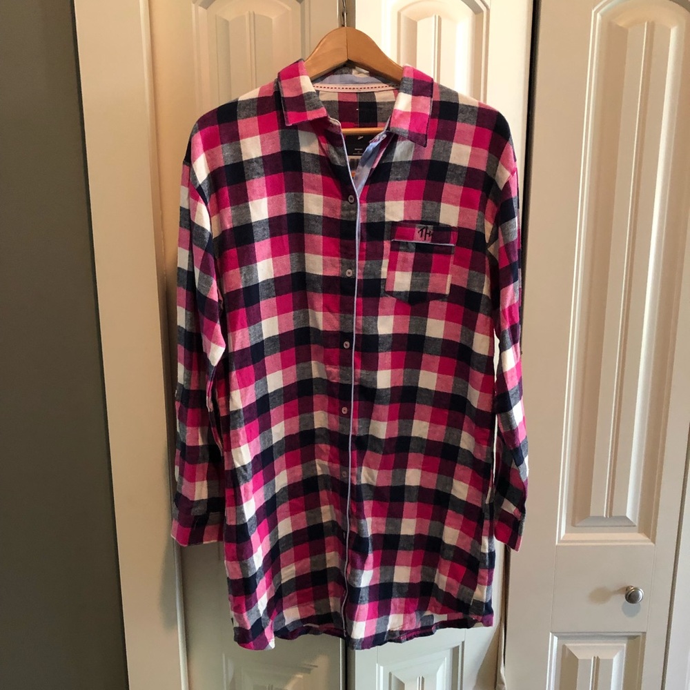 *NWT* Tommy Hilfiger flannel sleep shirt/dress S